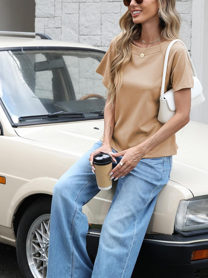 Crewneck Tie Knot Top