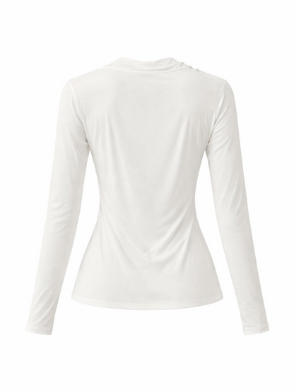 Cowl Neck Long Sleeve Top