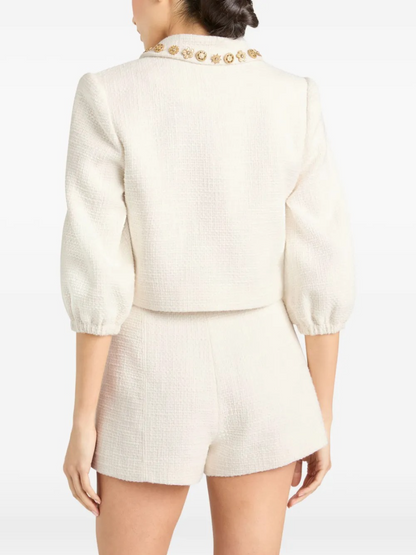 Embellished Puff Sleeve Jacket