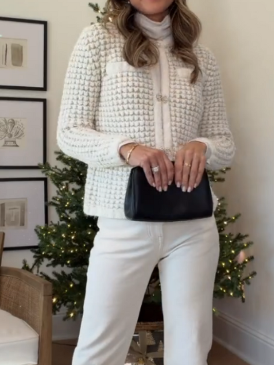 Fuzzy Button Down Cardigan