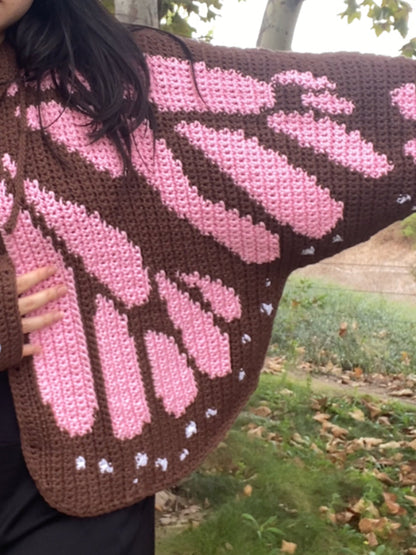 Sweater Crochet Butterfly Cardigan