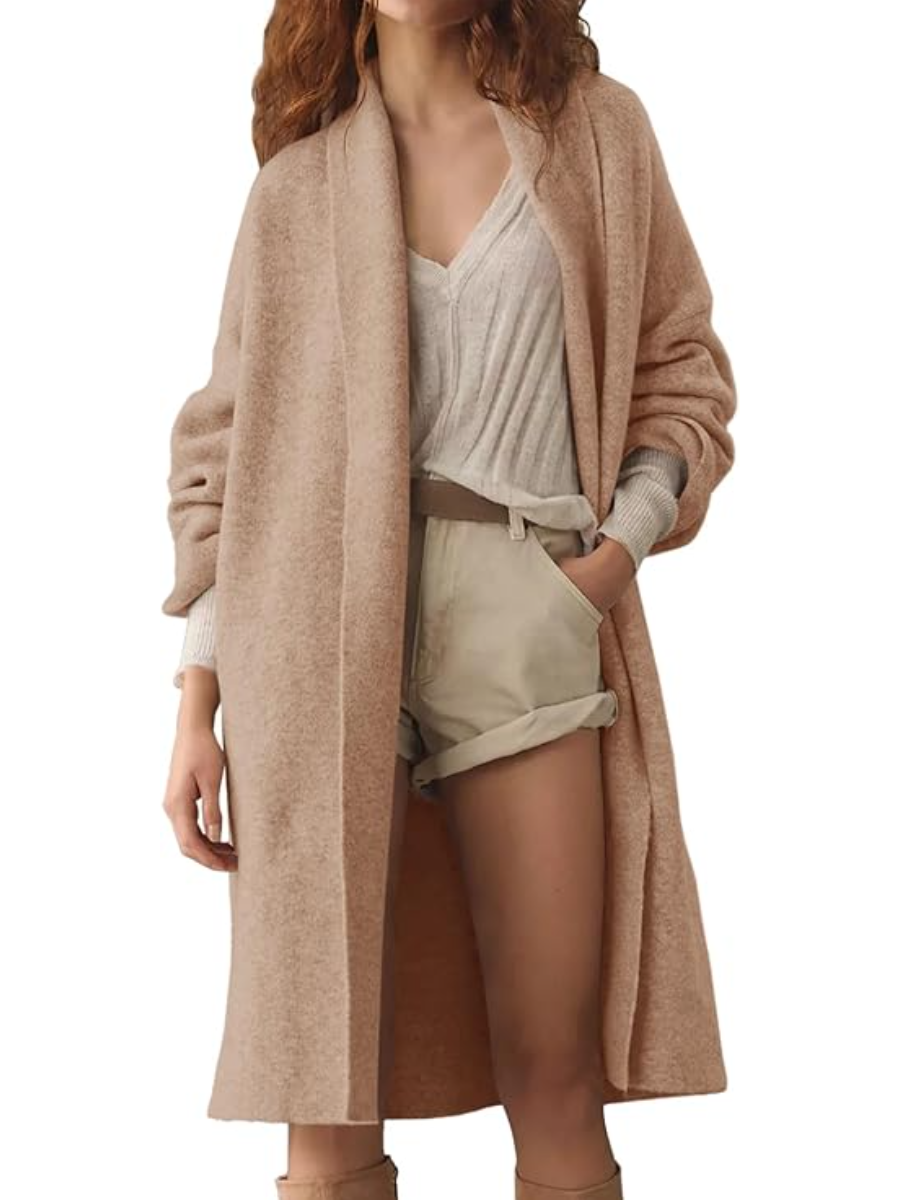 Chunky Open Front Oversized Slouchy Knit Fall Trendy Cardigan