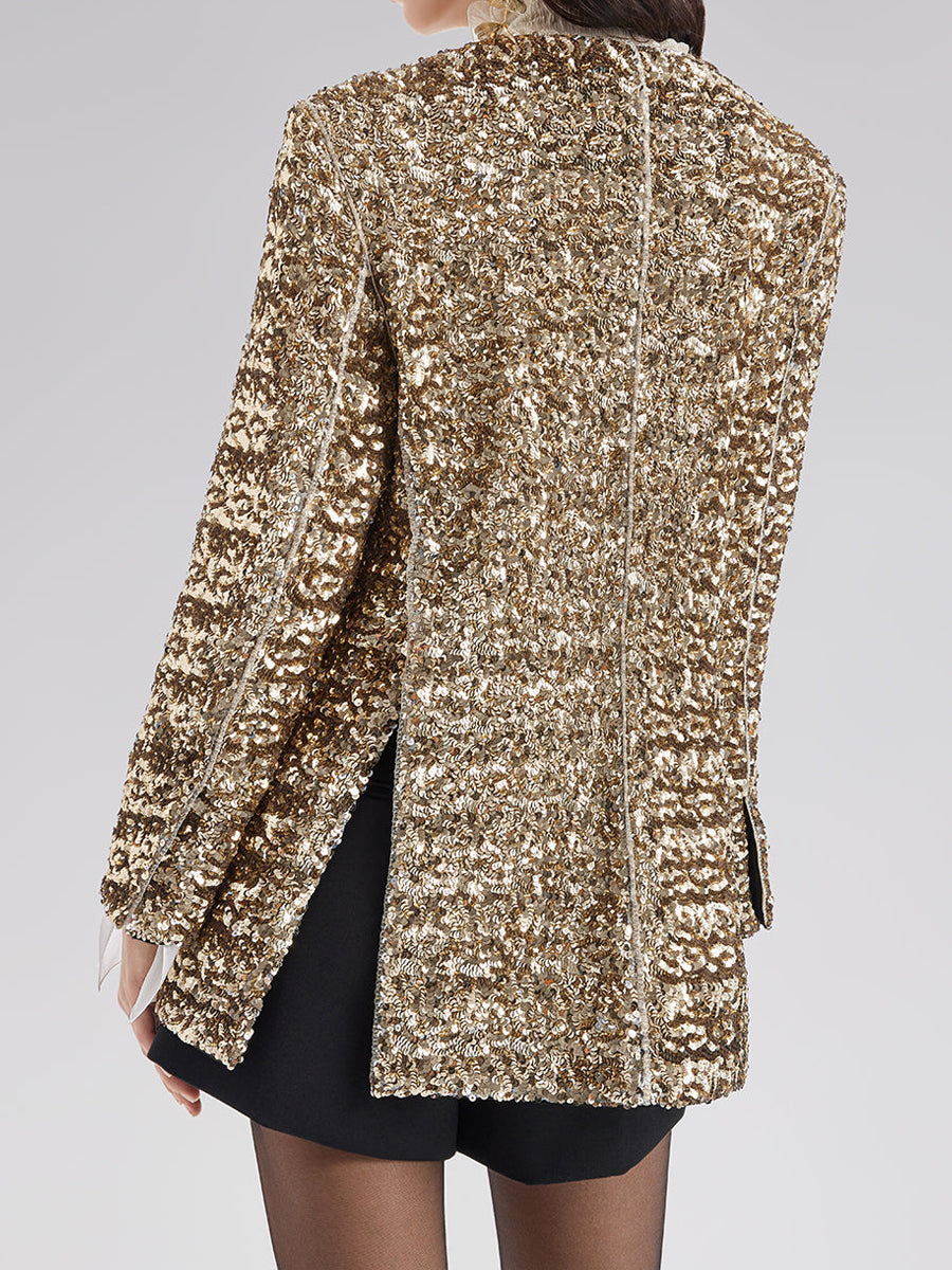 Fashion Sequin Heavy-Duty Blazer