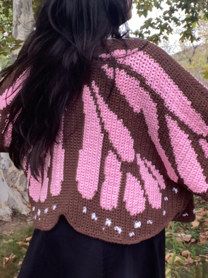 Sweater Crochet Butterfly Cardigan