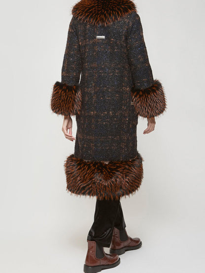 Fashion Patchwork Faux Fur Coat