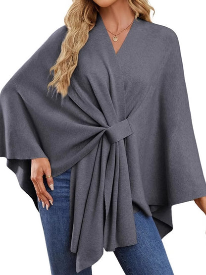 Elegant Soft Shawl Coat Poncho