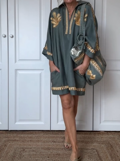 Chic Loose Embroidered Dress