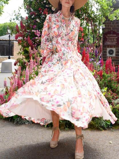 Paros Orangery Print Dress