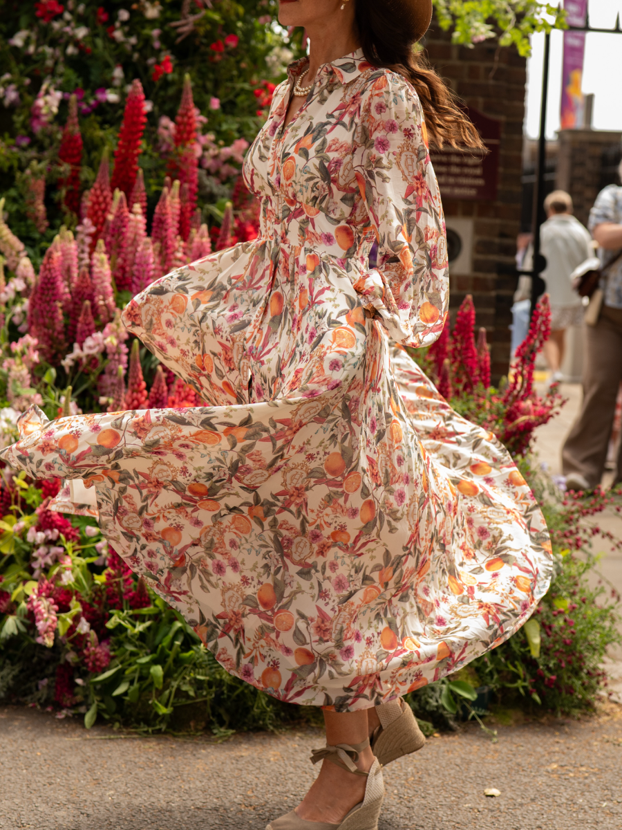 Paros Orangery Print Dress