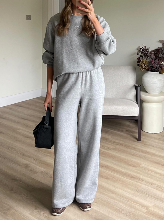 Oversized Wide-Leg Sweat Set