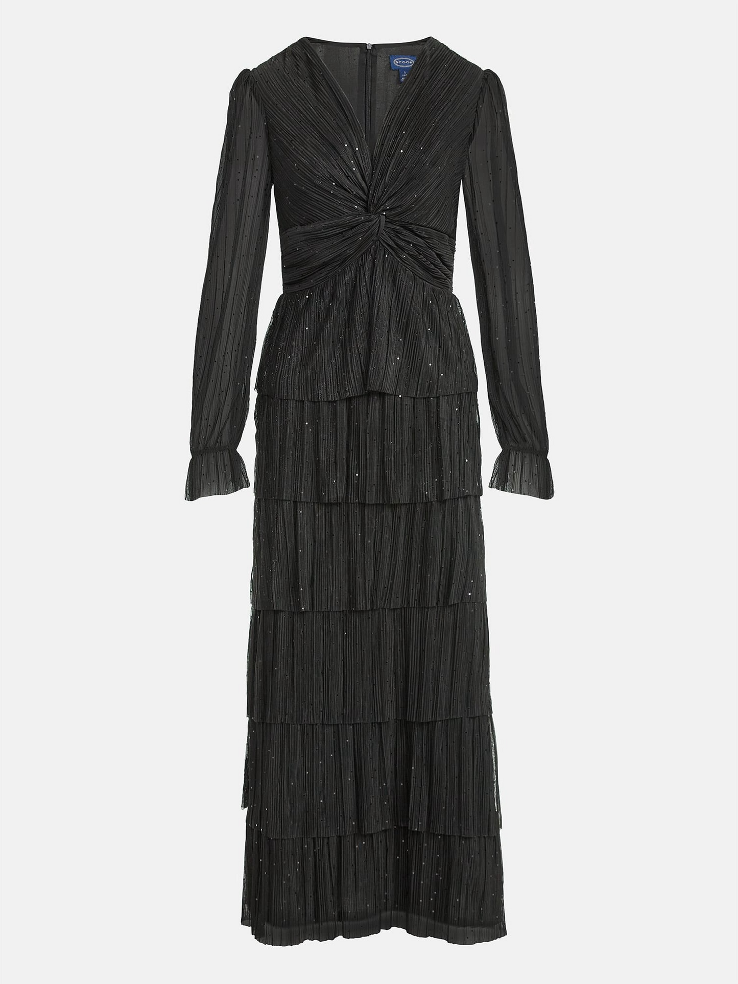 Women's and Women's Plus Glitter Ruffle Maxi Dress