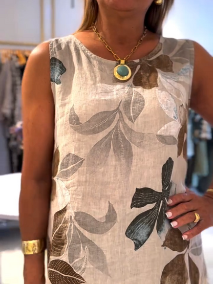 2025 New Fashion Printed Petal Mini Dress