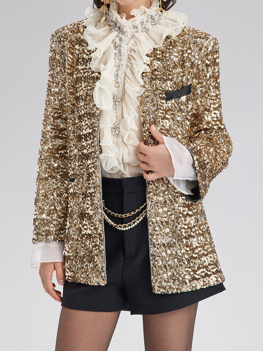 Fashion Sequin Heavy-Duty Blazer