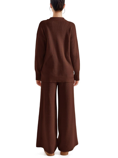 Waffle Knit Sweater Set