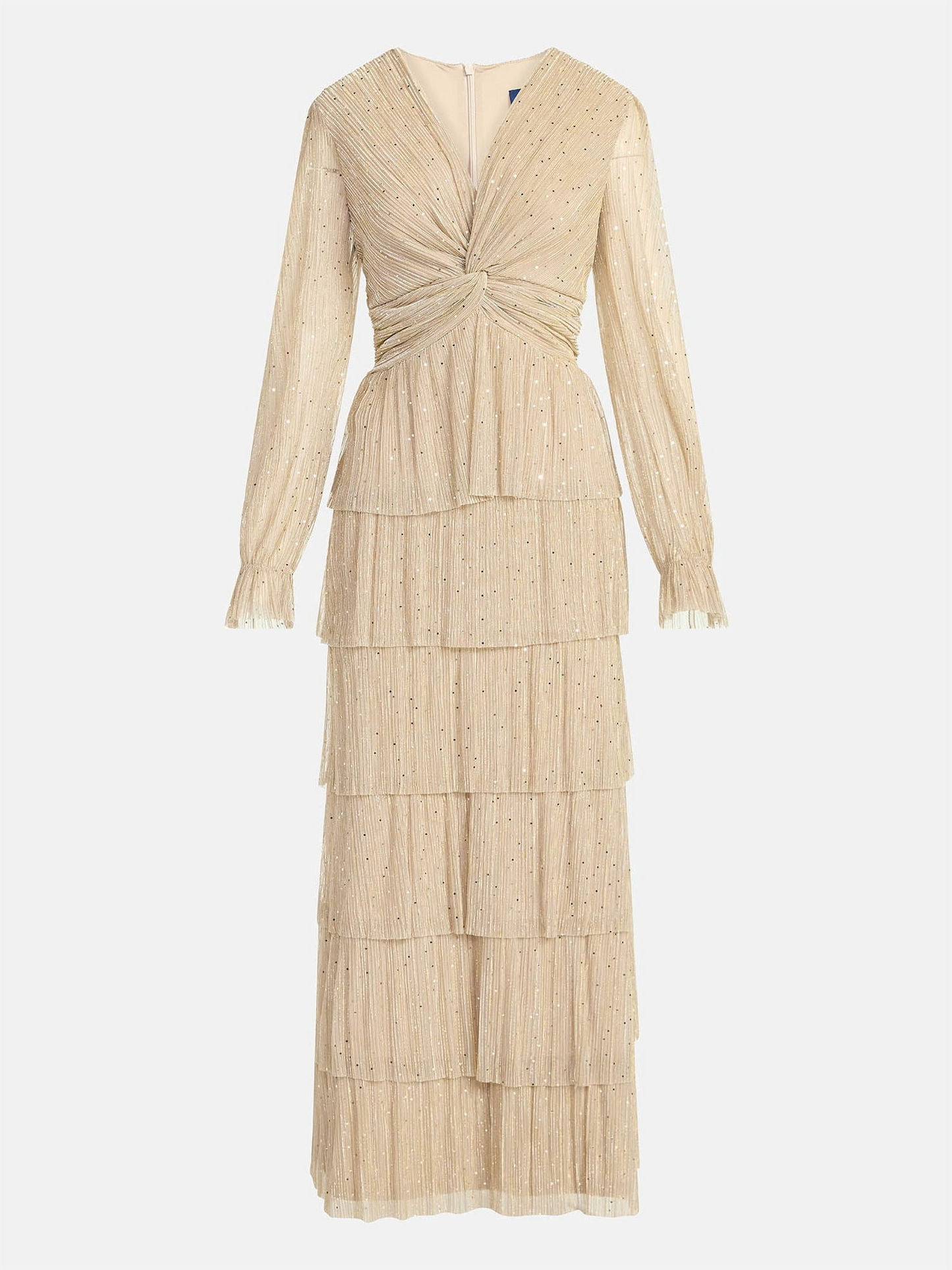 Women's and Women's Plus Glitter Ruffle Maxi Dress