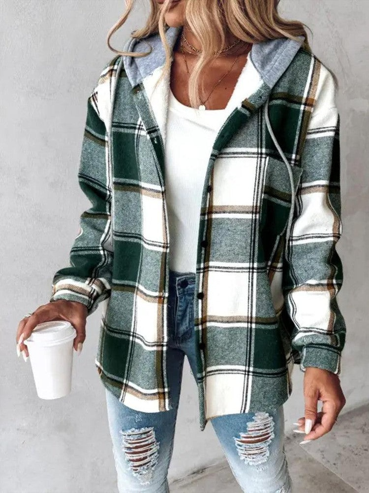 Trendy Print Hoodie Outerwear