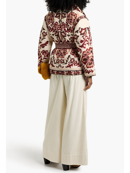 Reversible Belted Printed Shell Jacket