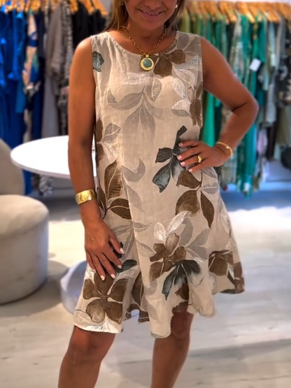 2025 New Fashion Printed Petal Mini Dress