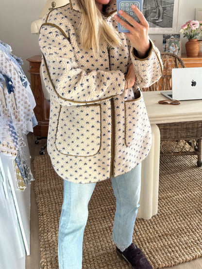 Hooded Collar Sherpa Jacket