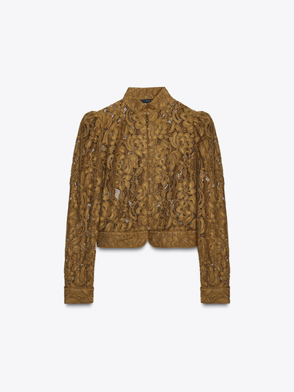 Puff Sleeves Lace Jacket