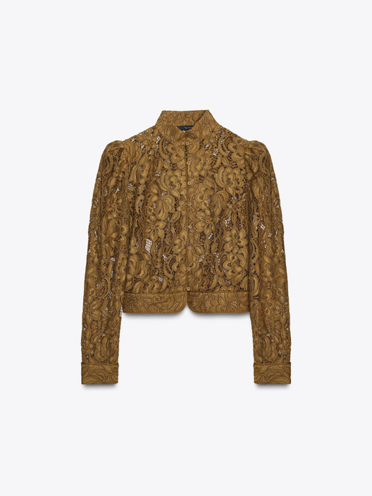 Puff Sleeves Lace Jacket