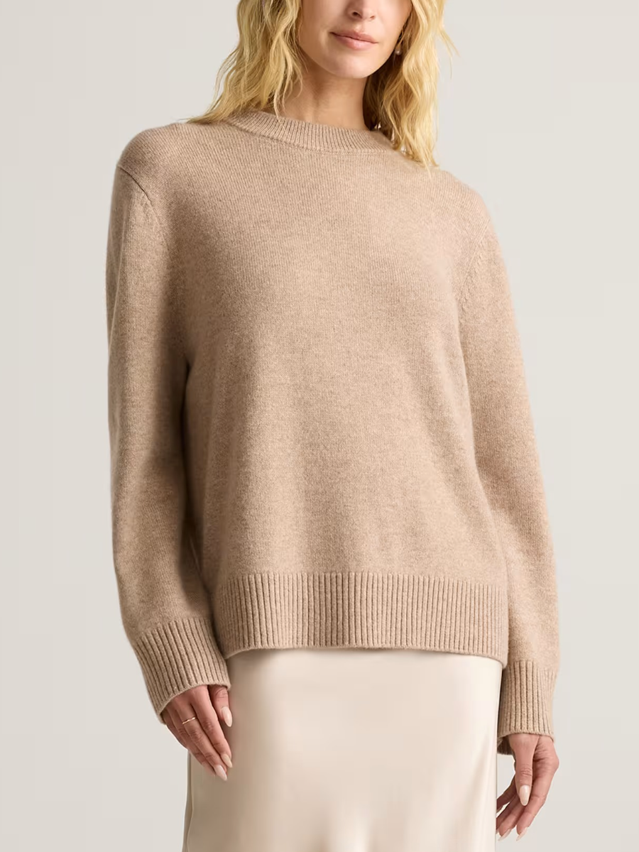 Mongolian Cashmere Oversized Crewneck Sweater