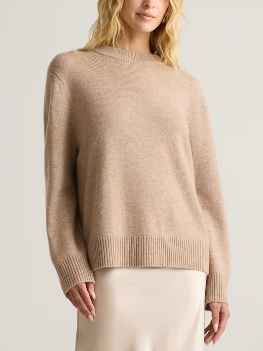 Mongolian Cashmere Oversized Crewneck Sweater