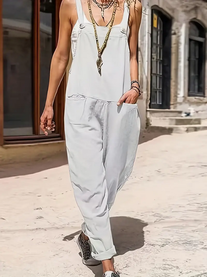Pocket Front Overall Jumpsuit