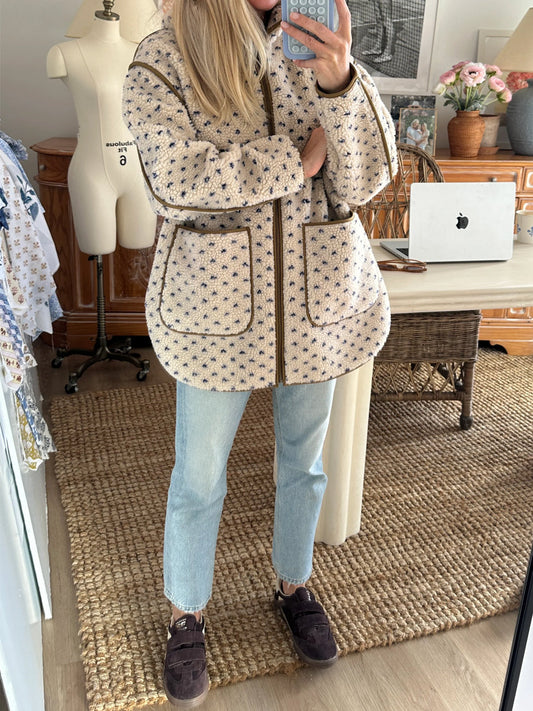 Hooded Collar Sherpa Jacket