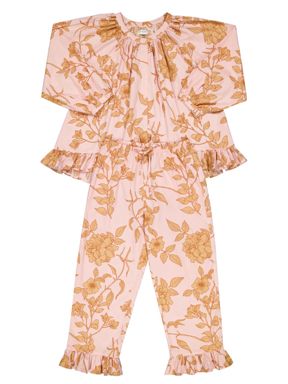 Floral Ruffle Cutout Two-Piece Set