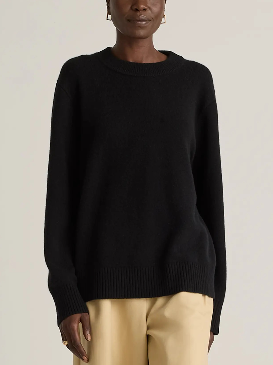 Mongolian Cashmere Oversized Crewneck Sweater