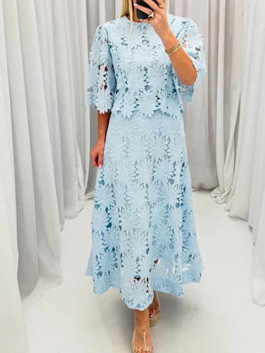 French-style Hollowed-out Two-piece Set