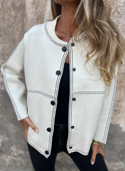 Classic Knit Bomber Cardigan Jacket