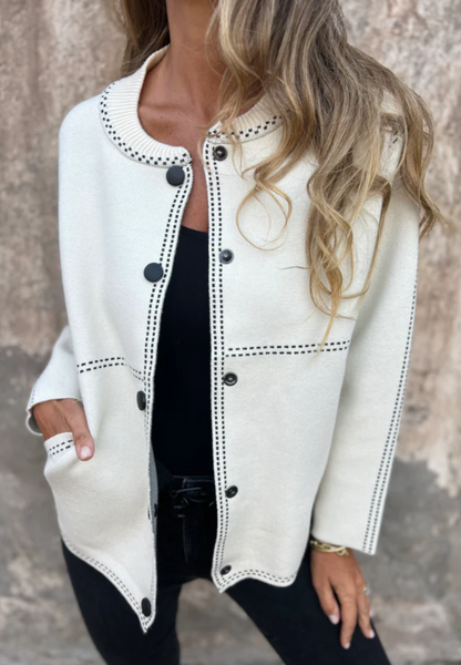 Classic Knit Bomber Cardigan Jacket