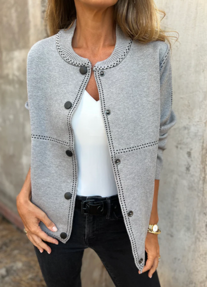 Classic Knit Bomber Cardigan Jacket