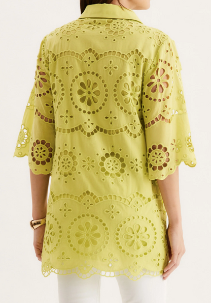 Casual Eyelet Top Dress