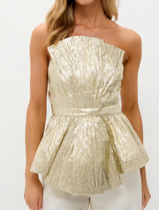 Gold Holiday Top