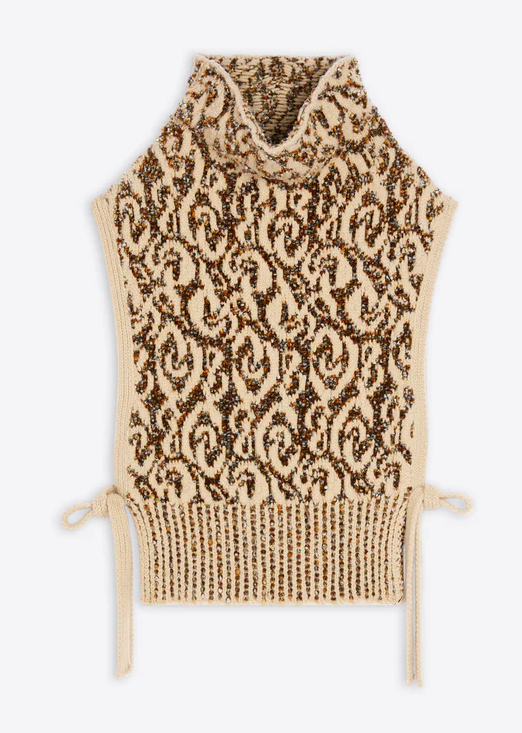 Bib High-neck Sweater