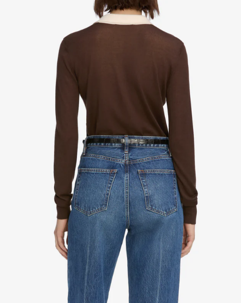 Chic Coffee Polo Top