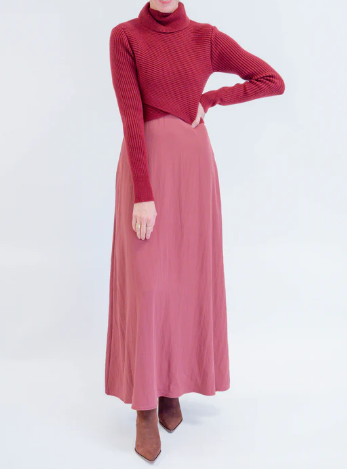 Knit Patchwork Elegant Dress