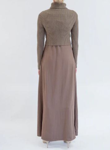 Knit Patchwork Elegant Dress