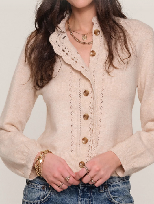 Blouson Sleeves Cardigan