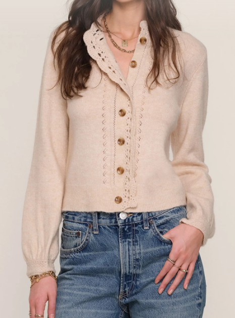 Blouson Sleeves Cardigan