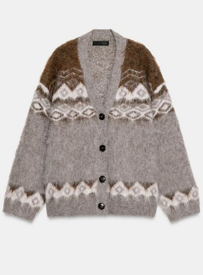 Chic Jacquard Cardigan