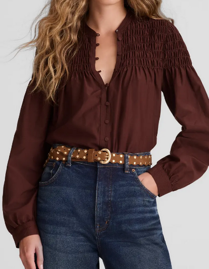 Flattering Brown Blouse