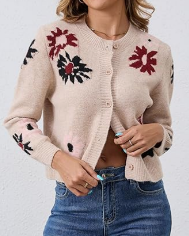 Adorable Floral Cardigan