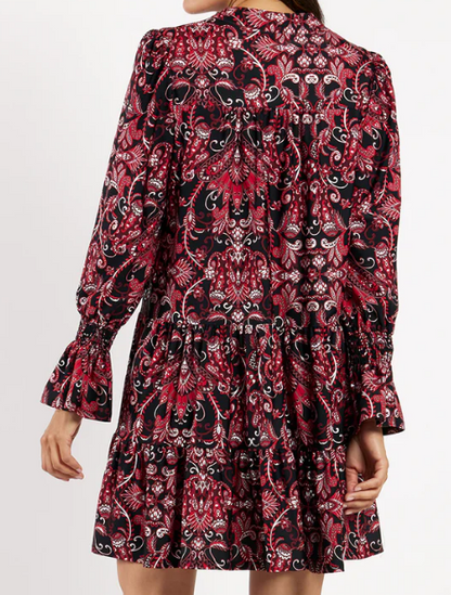Red Paisley Holiday Dress