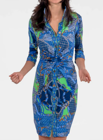 Chic Printed Short Shirt Dress