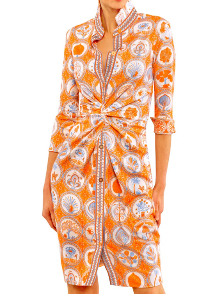 Chic Printed Short Shirt Dress