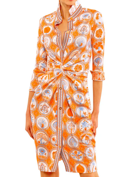Chic Printed Short Shirt Dress